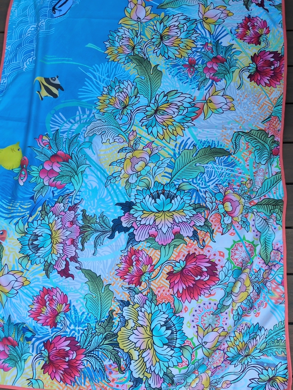 Johnny Was Pearce Wave Beach Towel And Bag - Picture 2 of 11